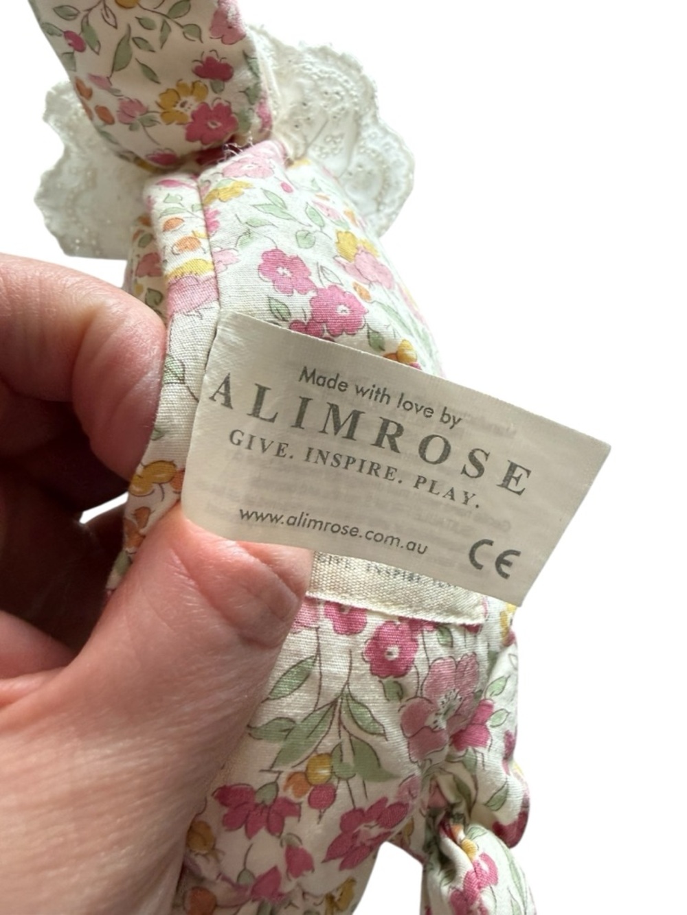 Floral Soft Doll - Pink Floral Comfort Toy - Picture 6 of 7